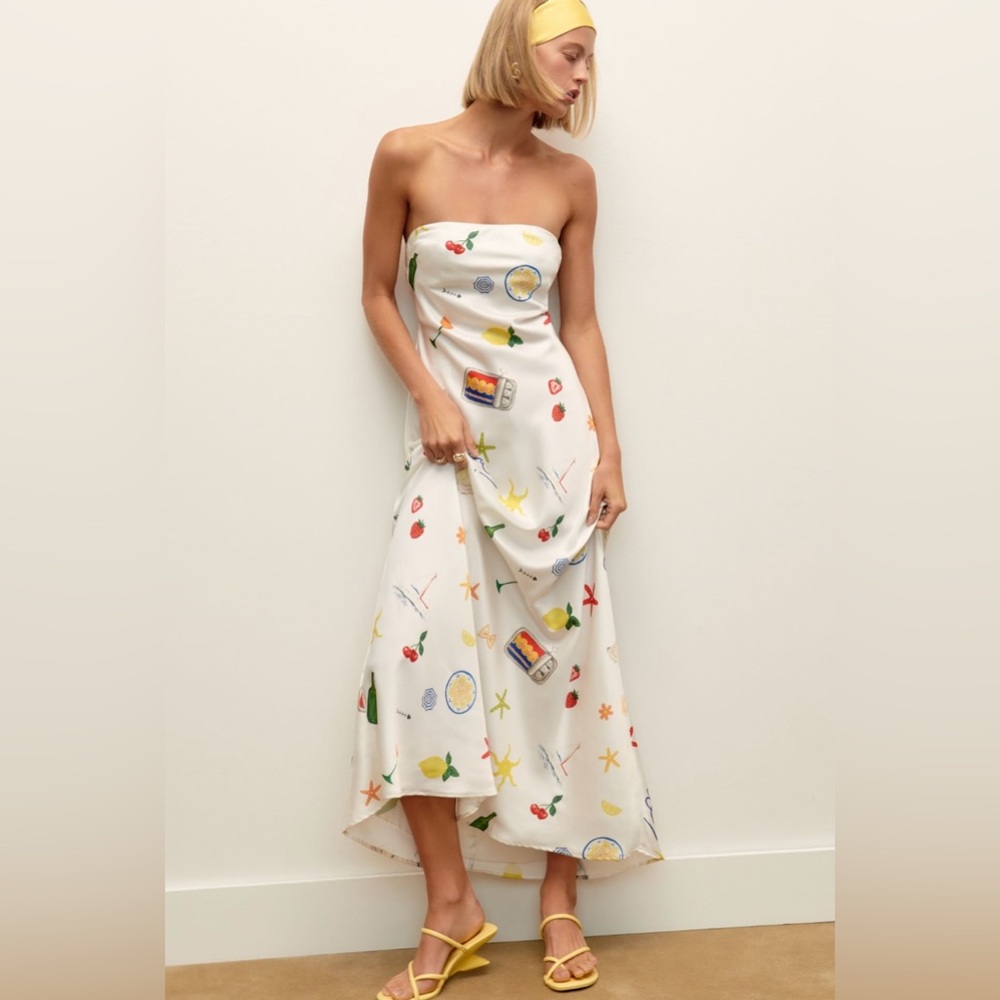 NWT For Love & Lemons Carla Strapless Maxi Dress 🍋